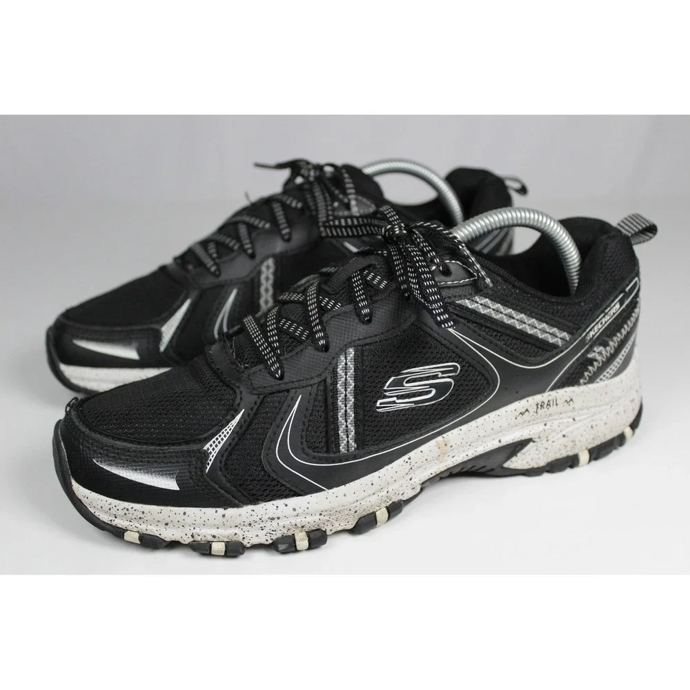Skechers Trail Mens Black White Speckled Sole Running Shoes Sneakers 51486